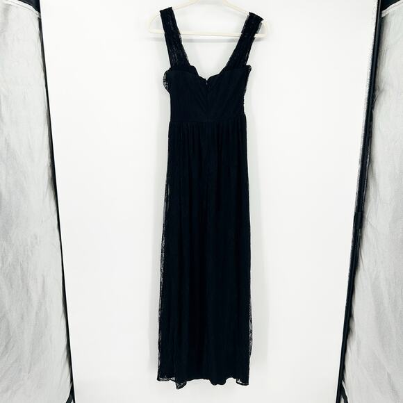 Mystic‎ Womens Party Evening Whimsigoth Sleeveless Lace Maxi Dress Size M Black - Picture 10 of 10